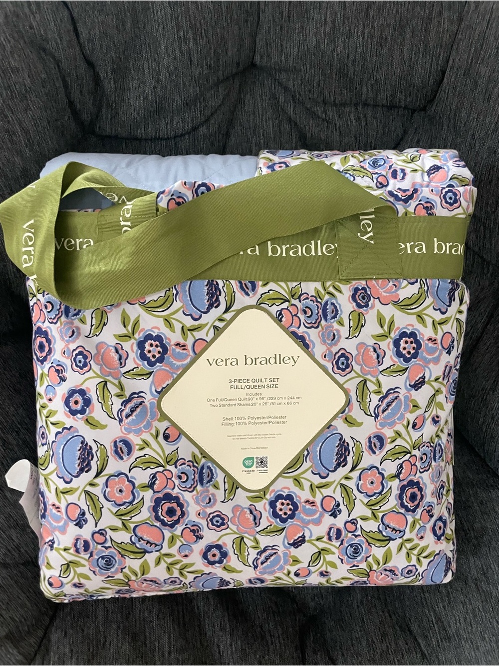 Vera Bradley Floral Quilt Set in Pink, Blue & Green